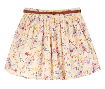 Yumi Girl Multicoloured Confetti Floral Print Skirt